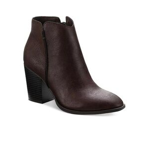 Sun + Stone Greceyy Women's Faux Leather Booties, Brown, 11